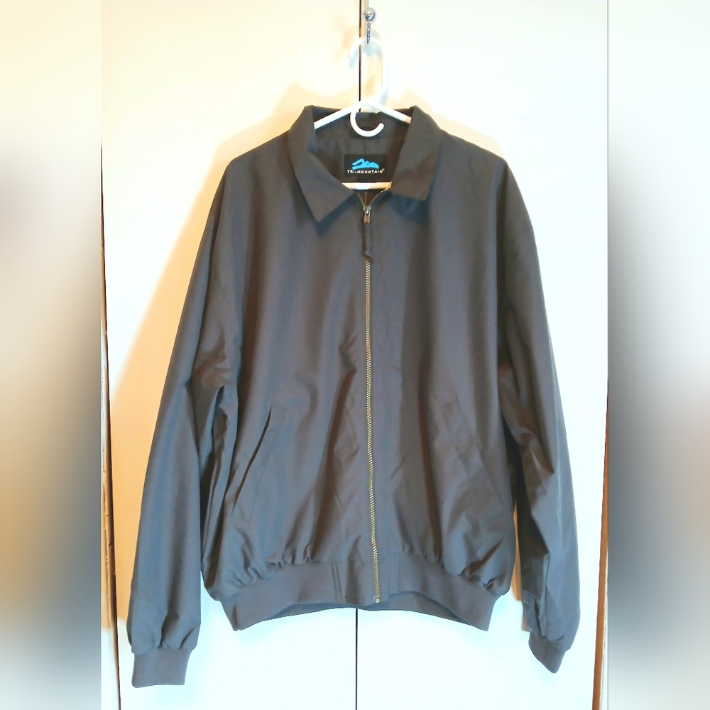 Tri-Mountain Navy Blueish Gray Men's Spring  Bomber Style Jacket XL NWT